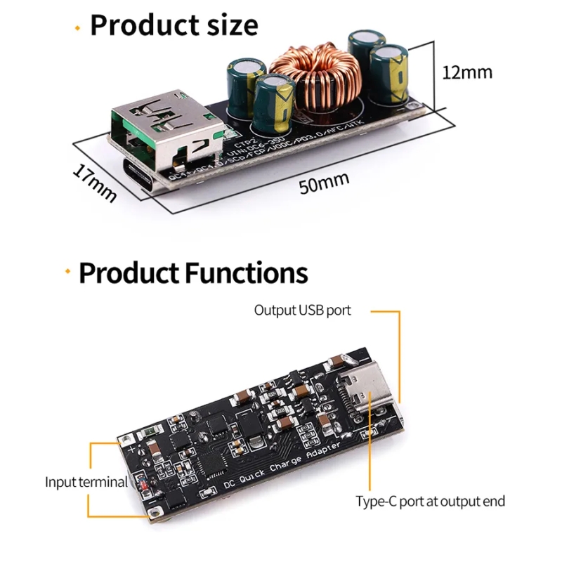 ماژول فست شارژ QC4.0‑QC3.0